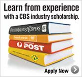 Learn from experience with a CBS industry scholarship. Find out more.
