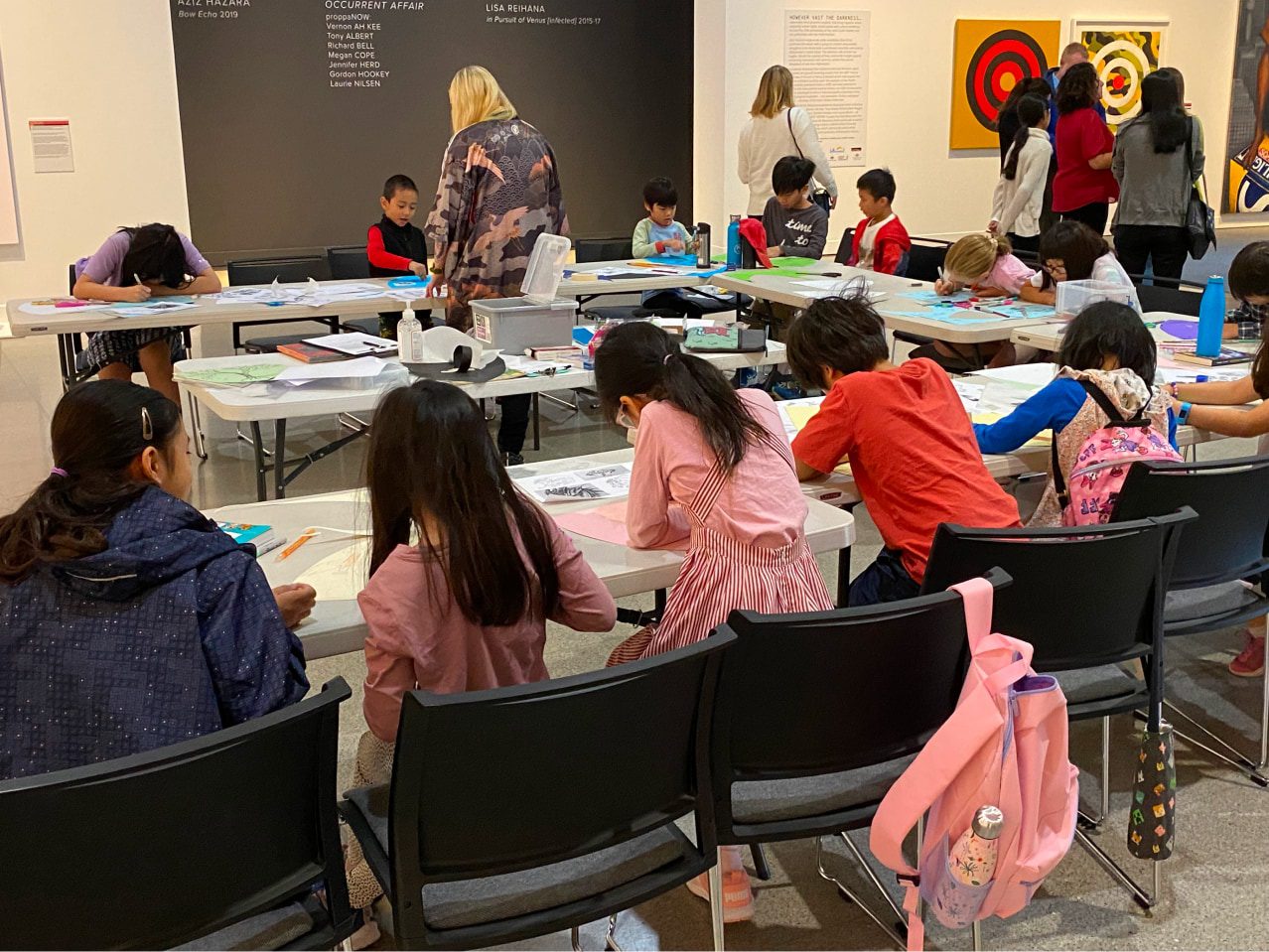 School Holiday Design your own shield workshop. Photo by Catherine Peattie.