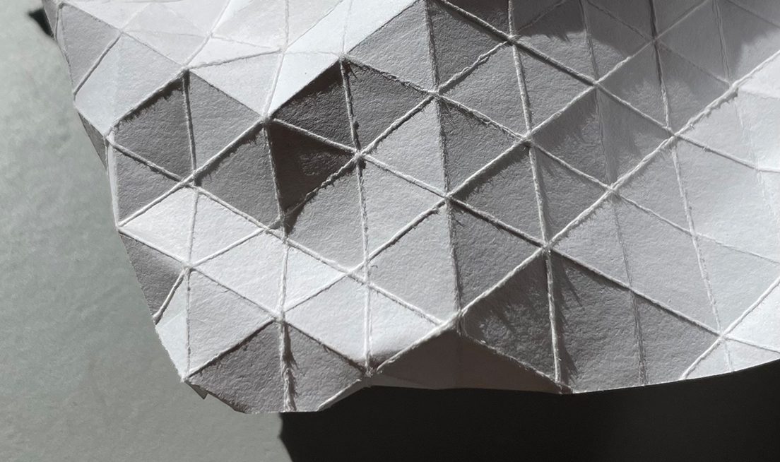 Triangular grid fold. Image supplied by Jacky Cheng.