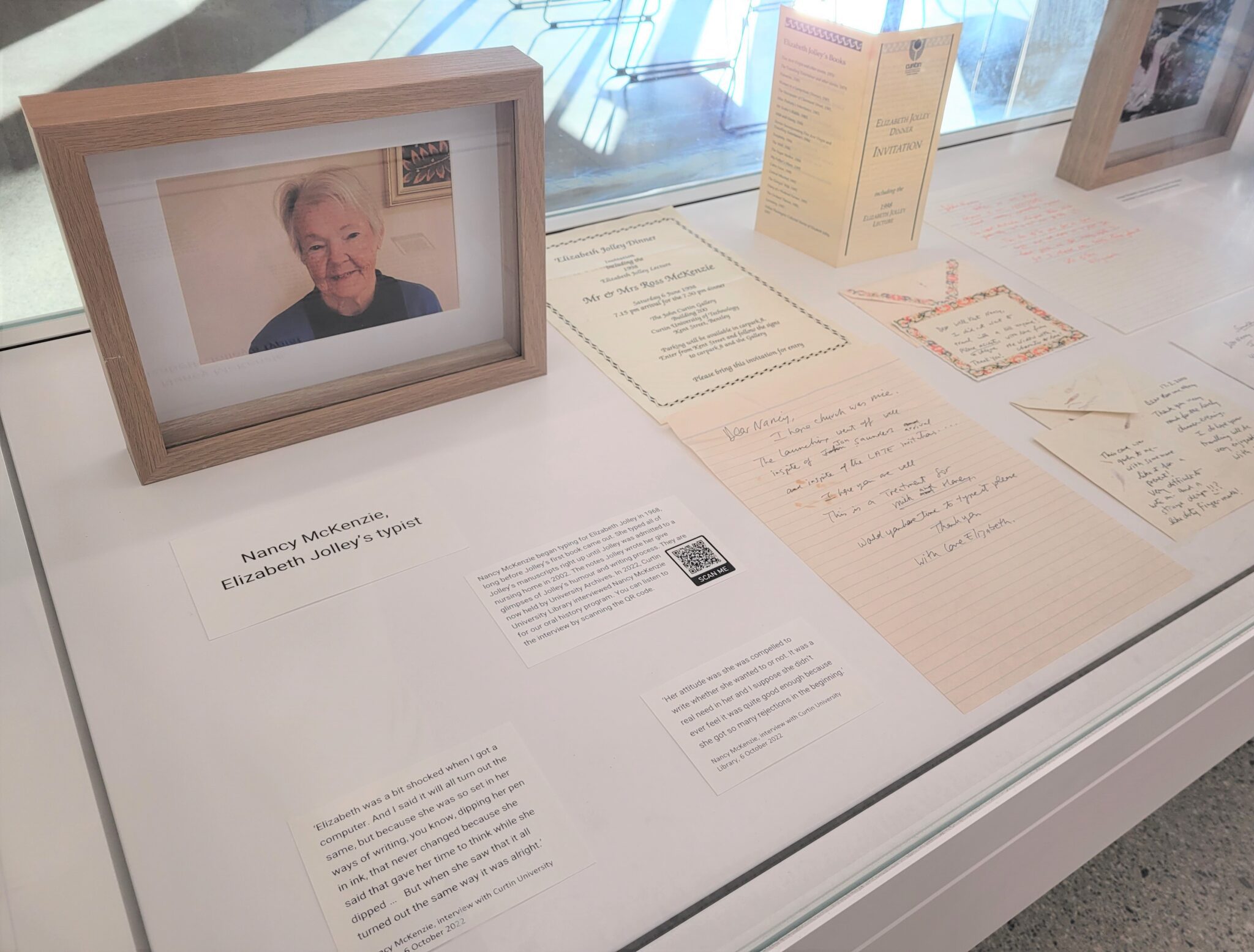 Display featuring Nancy McKenzie