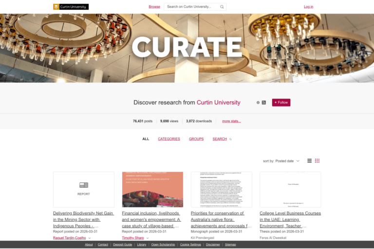 Introducing CURATE: Curtin’s new Institutional Repository