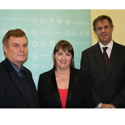 opening Image of Phil Della, Head of School Nursing and Midwifery, Federal Health Minister, Nicola Roxon, and Silver Chain Chief Executive Officer, Mr Chris McGowan.