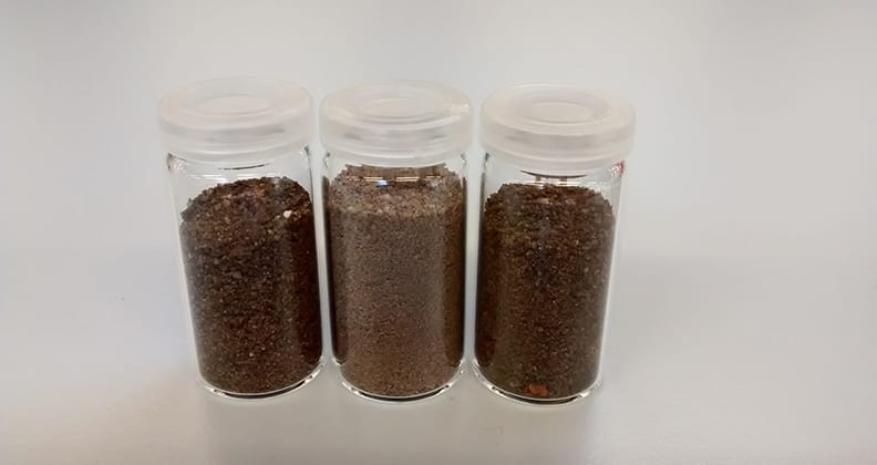 Three different soil samples