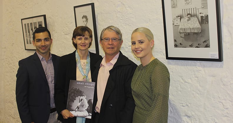 Violet with her parents and husband at the launch of Small Things in September 2016.