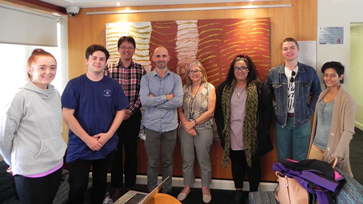 Dr Patrick Clarke and his research team.