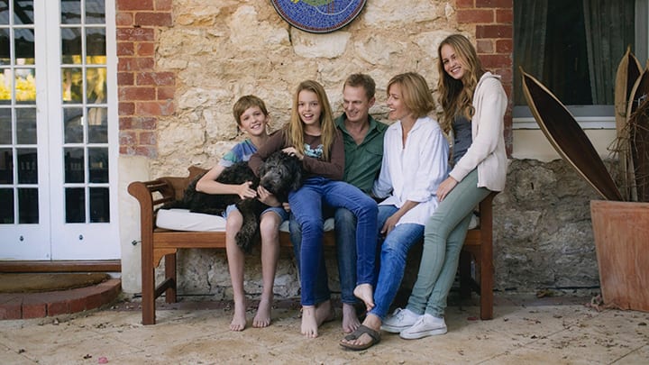 Dr Dawson Cooke and his family.