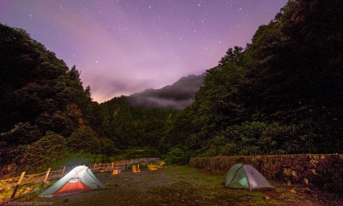Tents in the Hida Mountains