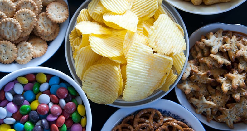 bowls of junk food