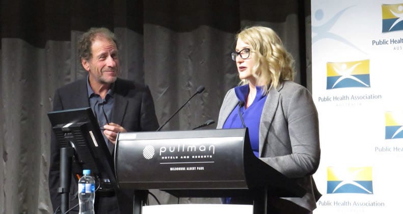 Dr Regan accepting Aileen Plant Memorial Prize in Infectious Disease Epidemiology.