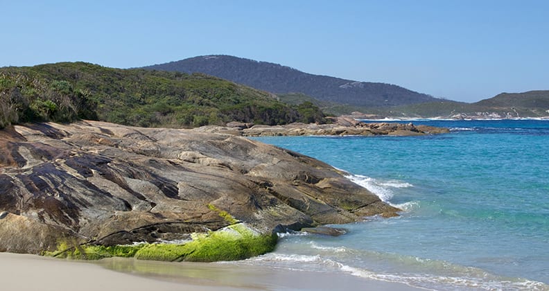 The beach at Madfish Bay in William Bay National Park, near the town of Denmark, Western Australia