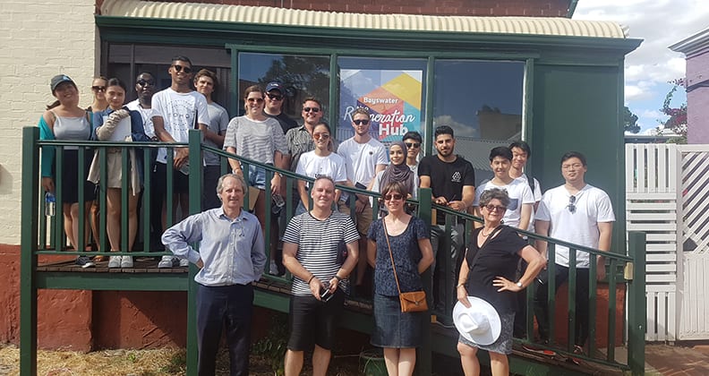 Members of Future Bayswater with Curtin Master of Architecture students.