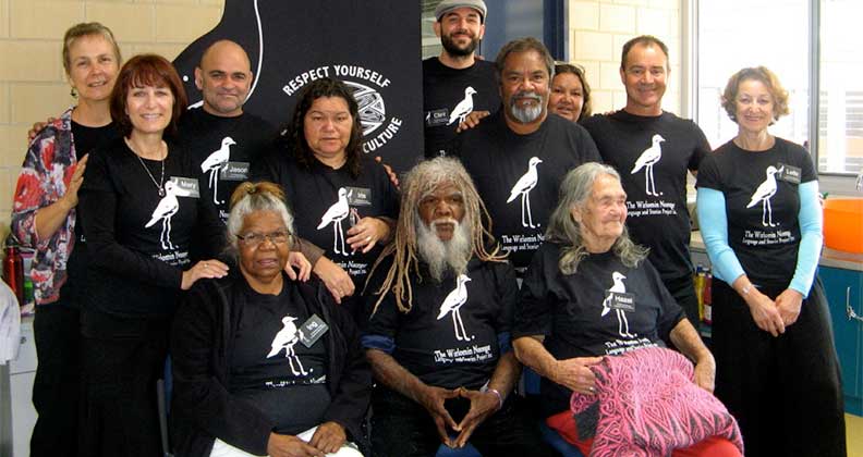 Wirlomin Noongar group posing for photo