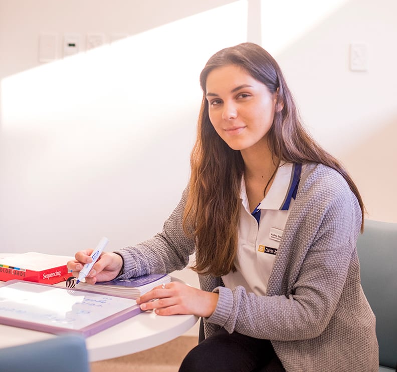 Speech pathology student, Andrea Seator.