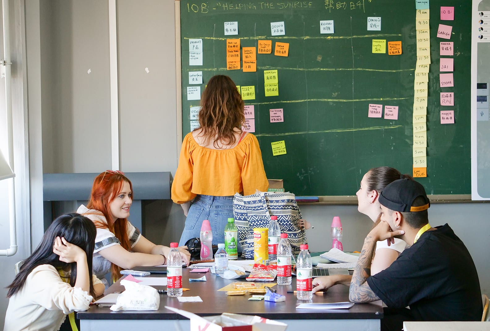 Students workshopping at the design day marathon.