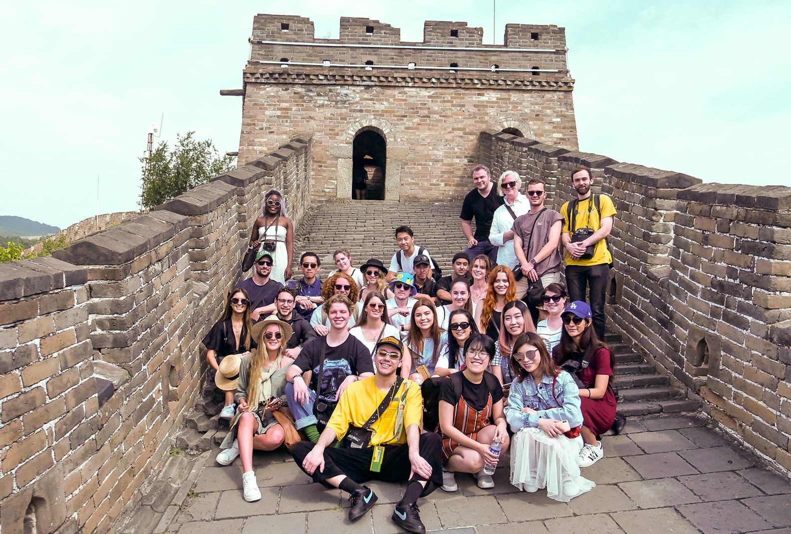 Curtin students at the Great Wall of China.
