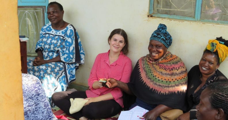 Casey Hughes with women from Busia.