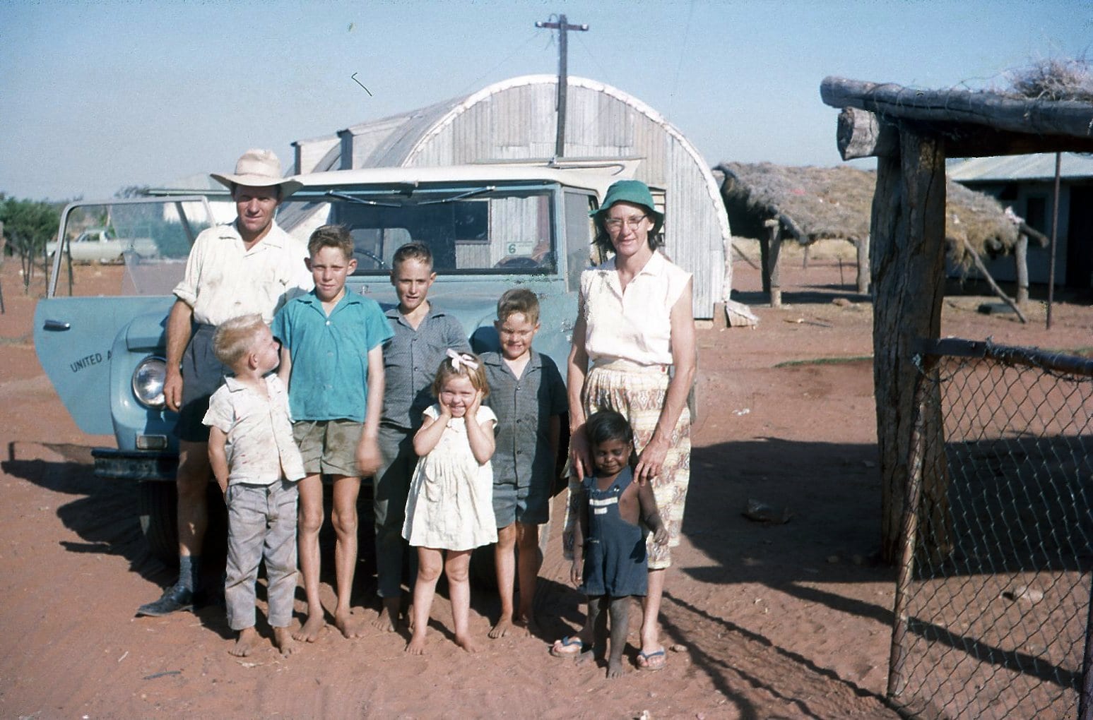Joel Smoker and family in the outback
