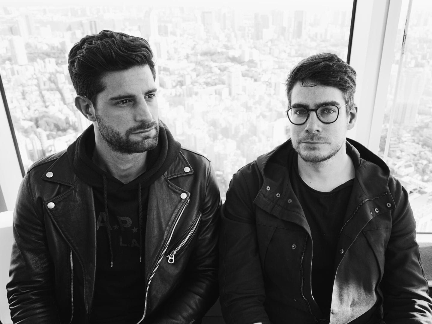 Black and white portrait photo of Tim Seddon and Gene Brutty