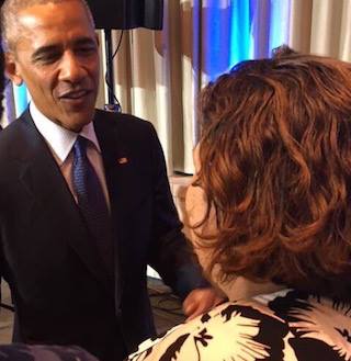 Kate Brown meeting Obama in Hawaii