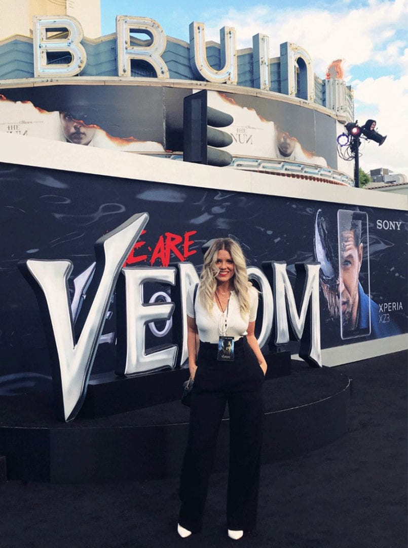 Jordana Ripp at the premiere for Venom.