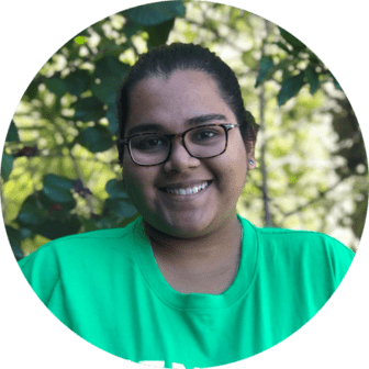 A female student smiling