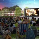 An artist's impression of the outdoor cinema at Curtin University.