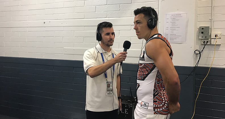 Image for Behind the microphone: the career of an ABC sports journalist