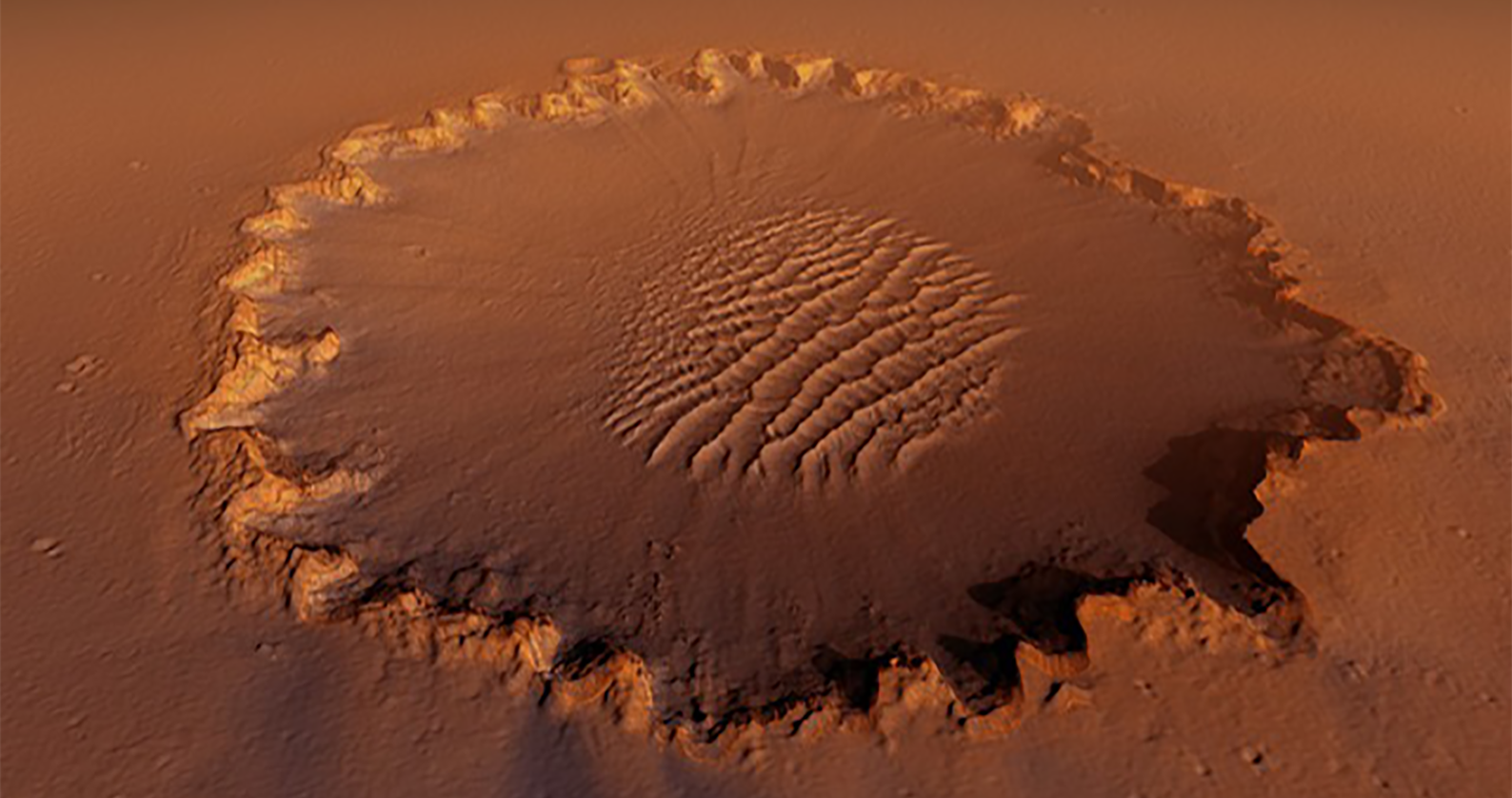 Image for Consistent asteroid showers rock previous thinking on Mars craters