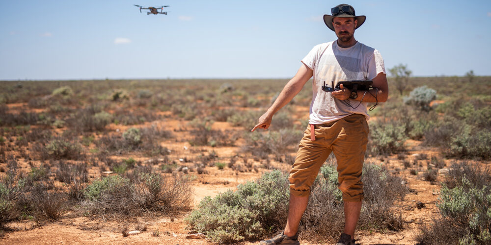 Image for Drones and artificial intelligence aid hunt for fallen meteorite in outback WA
