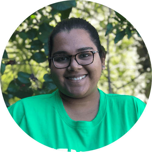 A female student smiling