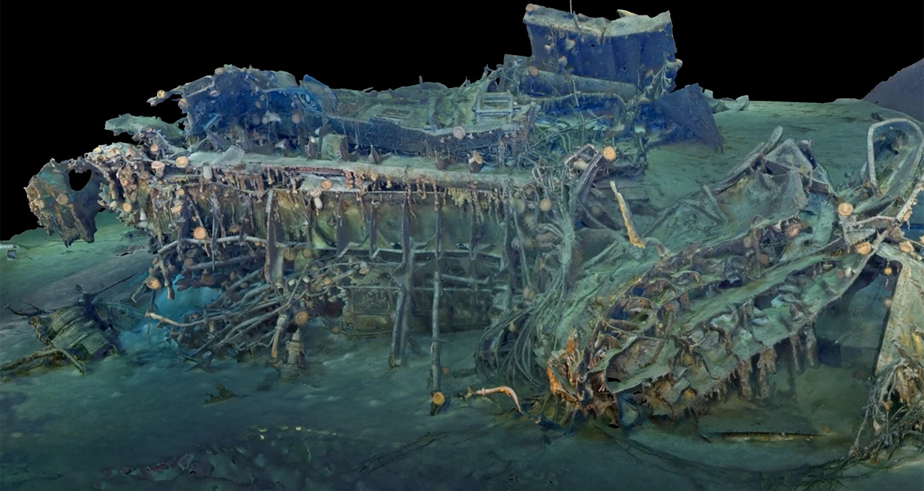 Image for Wreckage from famous warships explored in 3D on anniversary of sinking