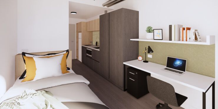 Studio apartment artist impression