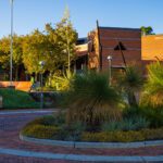 The Curtin Perth Campus flagpoles