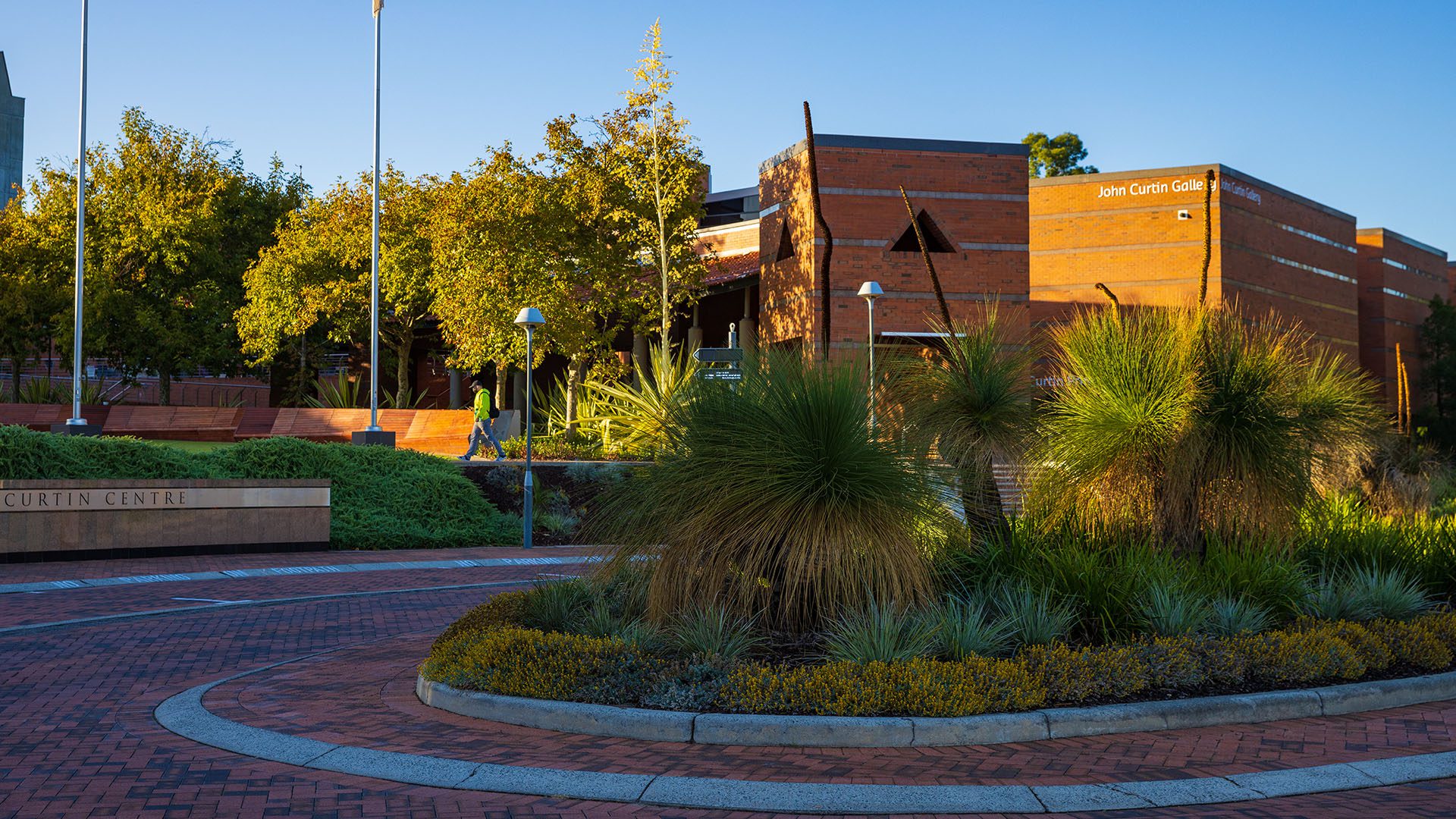 The Curtin Perth Campus flagpoles
