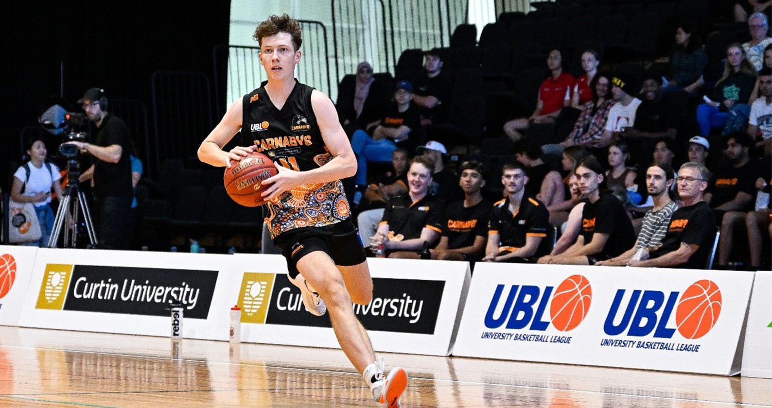 Curtin Carnabys player on the basketball court.