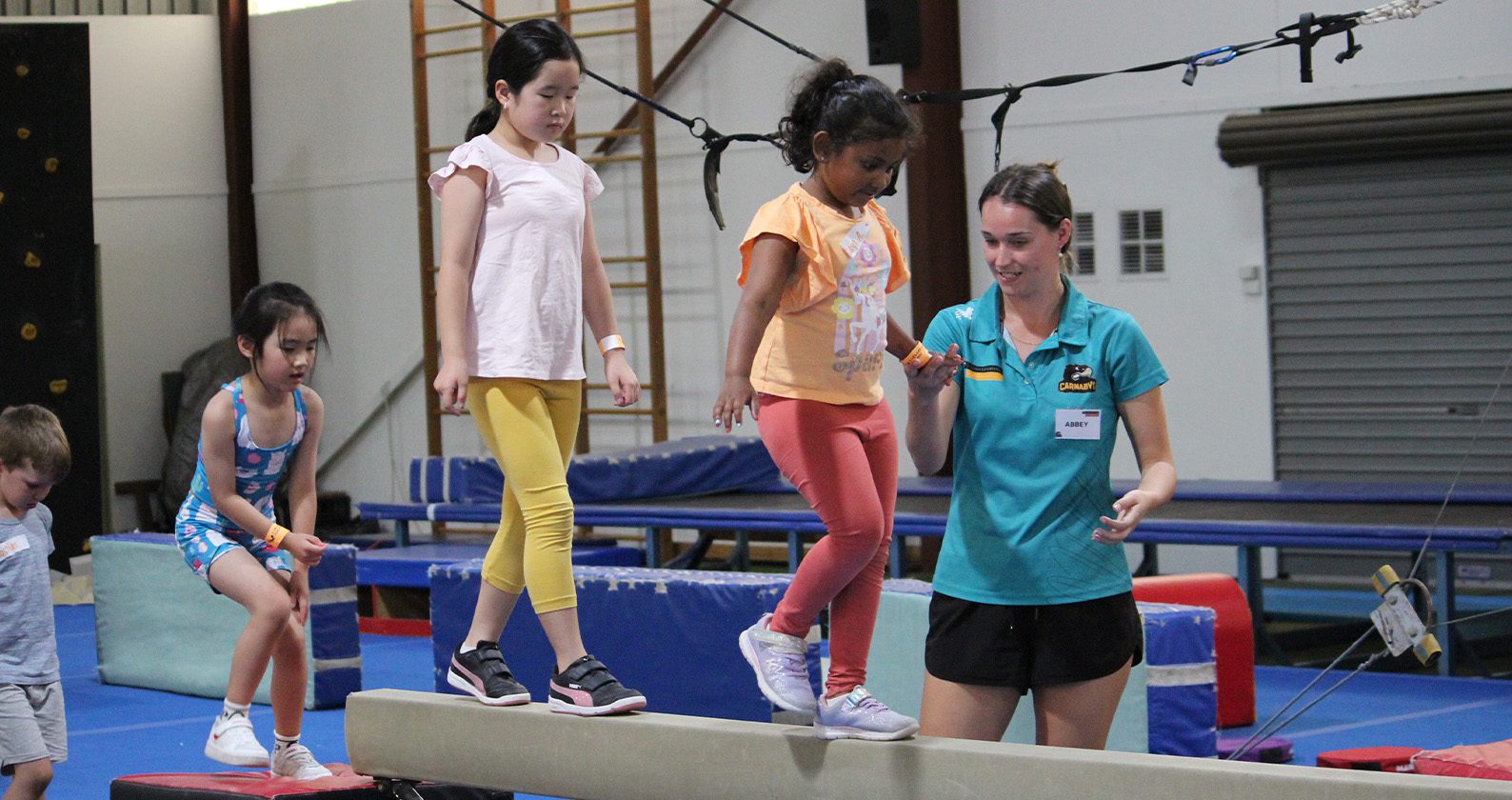 Children participating in the Carnaby Kids school holiday sport program.