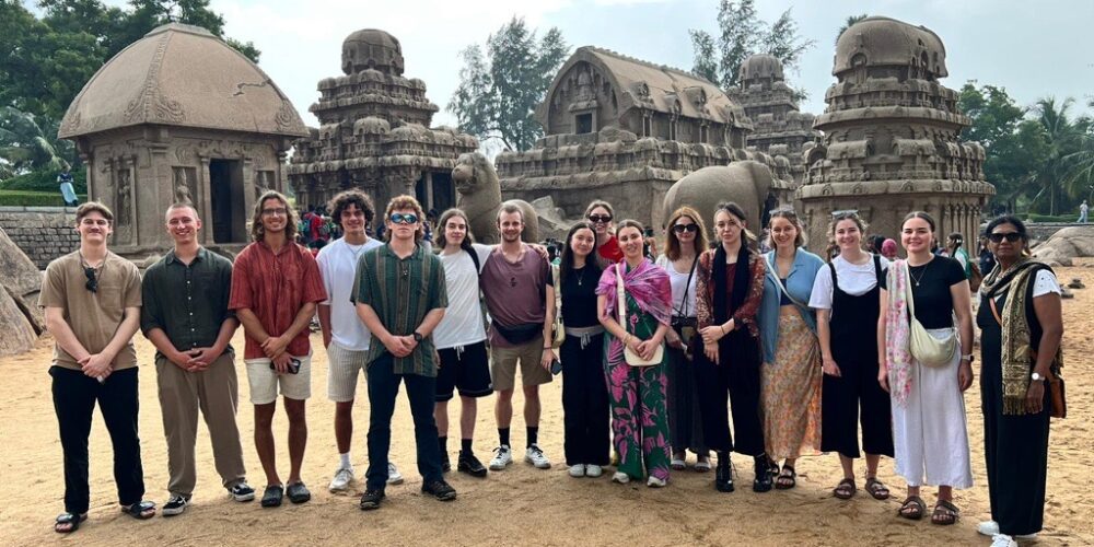 A group of business and law students at Mahabalipuran.