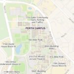 A map of the Curtin Perth campus.
