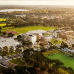Aerial picture of the Curtin Perth Campus