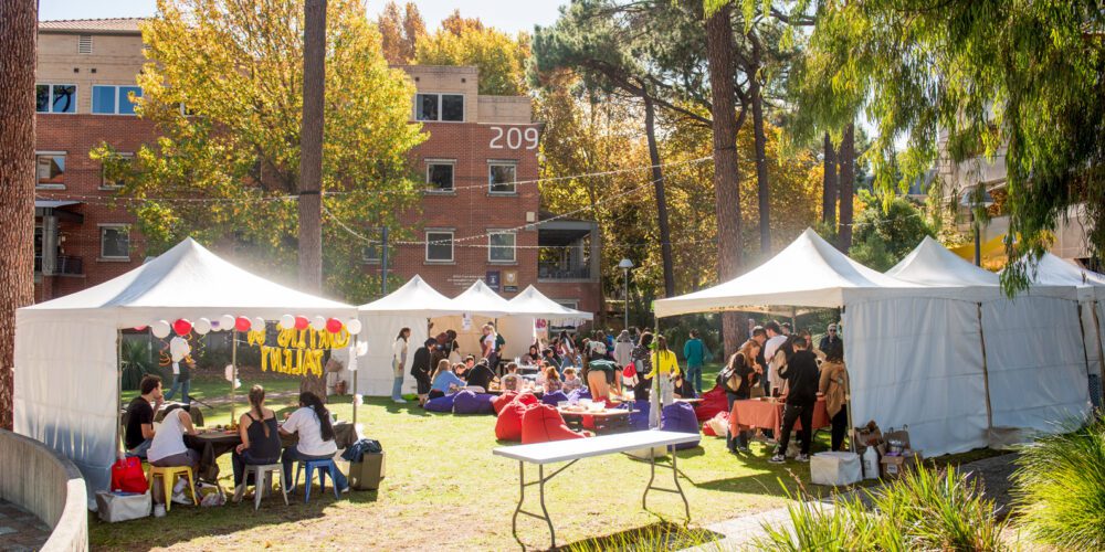Outdoor festival in Creative Quarter at Curtin Perth