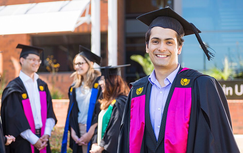 Curtin students on graduation day