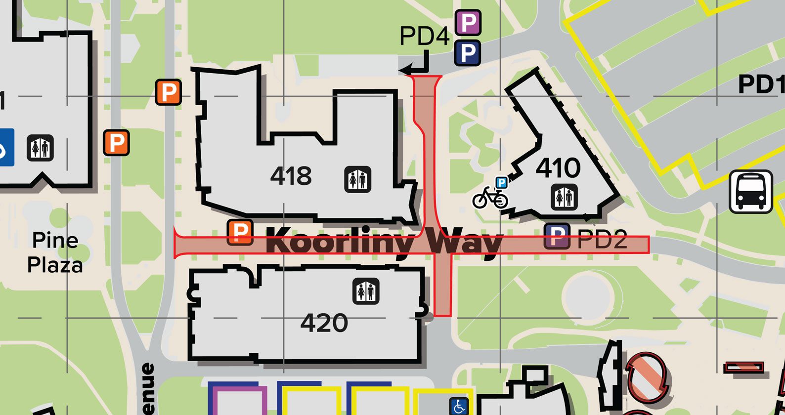 Map of the Koorliny Way closure.