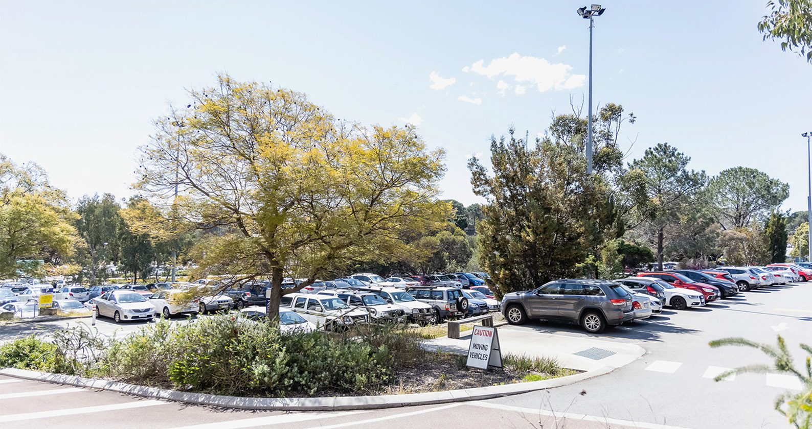 A carpark on the Curtin Bentley campus