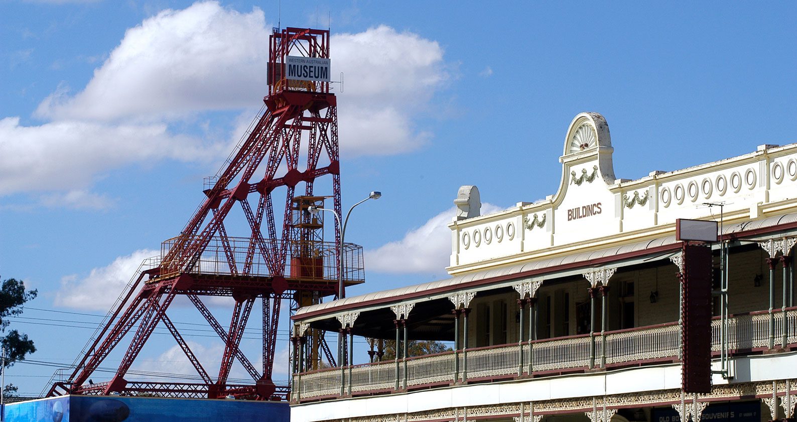 Two landmarks in the Kalgoorlie city centre.