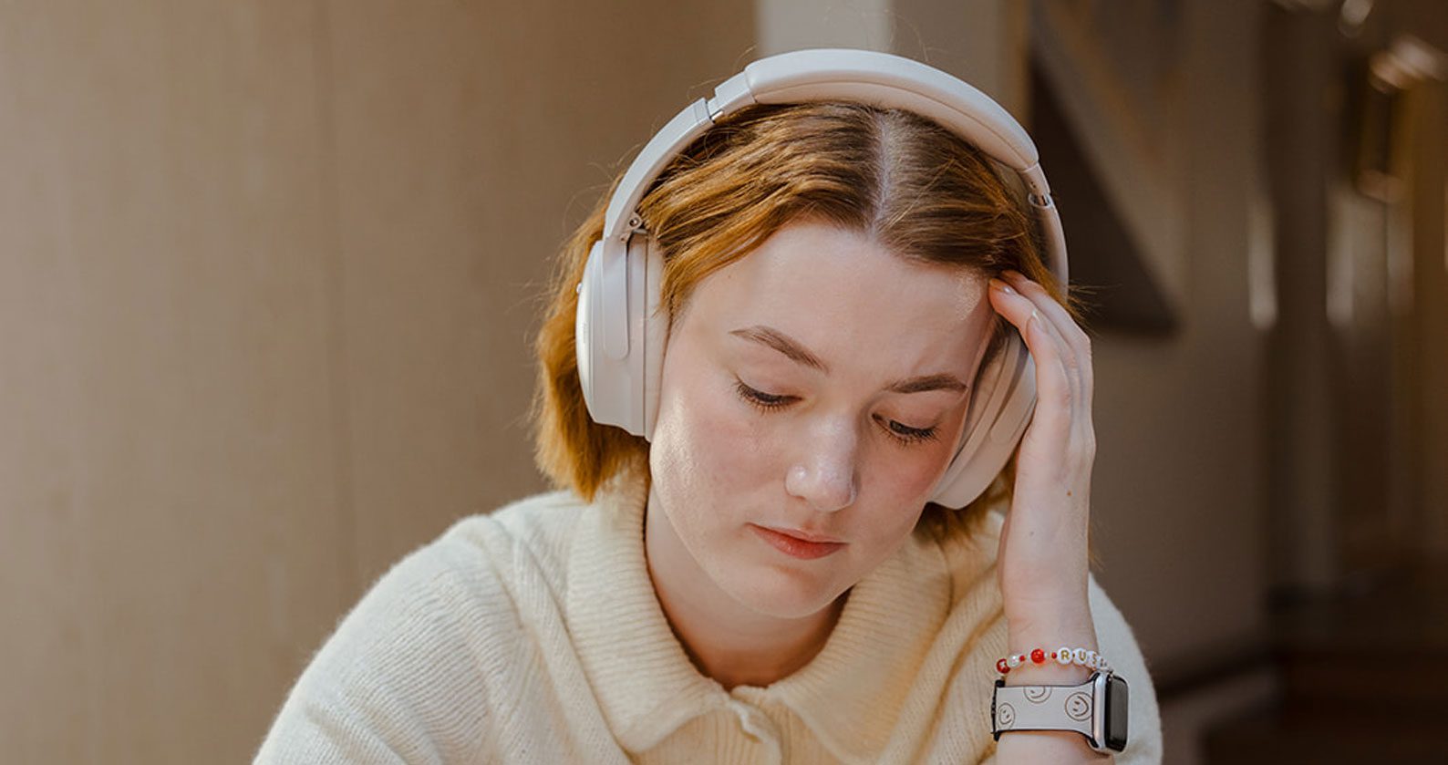 A student looking concerned.