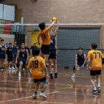 UniSport Mens Volleyball 2024 - A photo of Curtin students playing together.