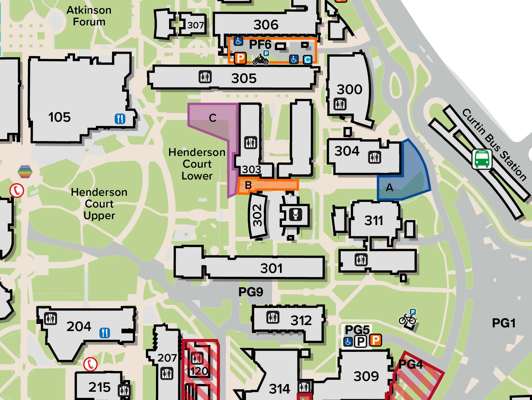 New Access Roads for temporary pathway closure near Hayman Theatre