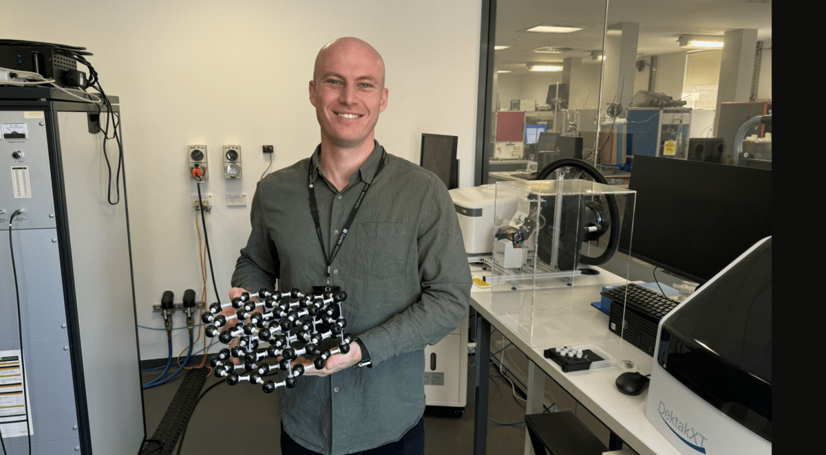 Researcher Dr Jason Fogg in the Curtin Carbon Group laboratory