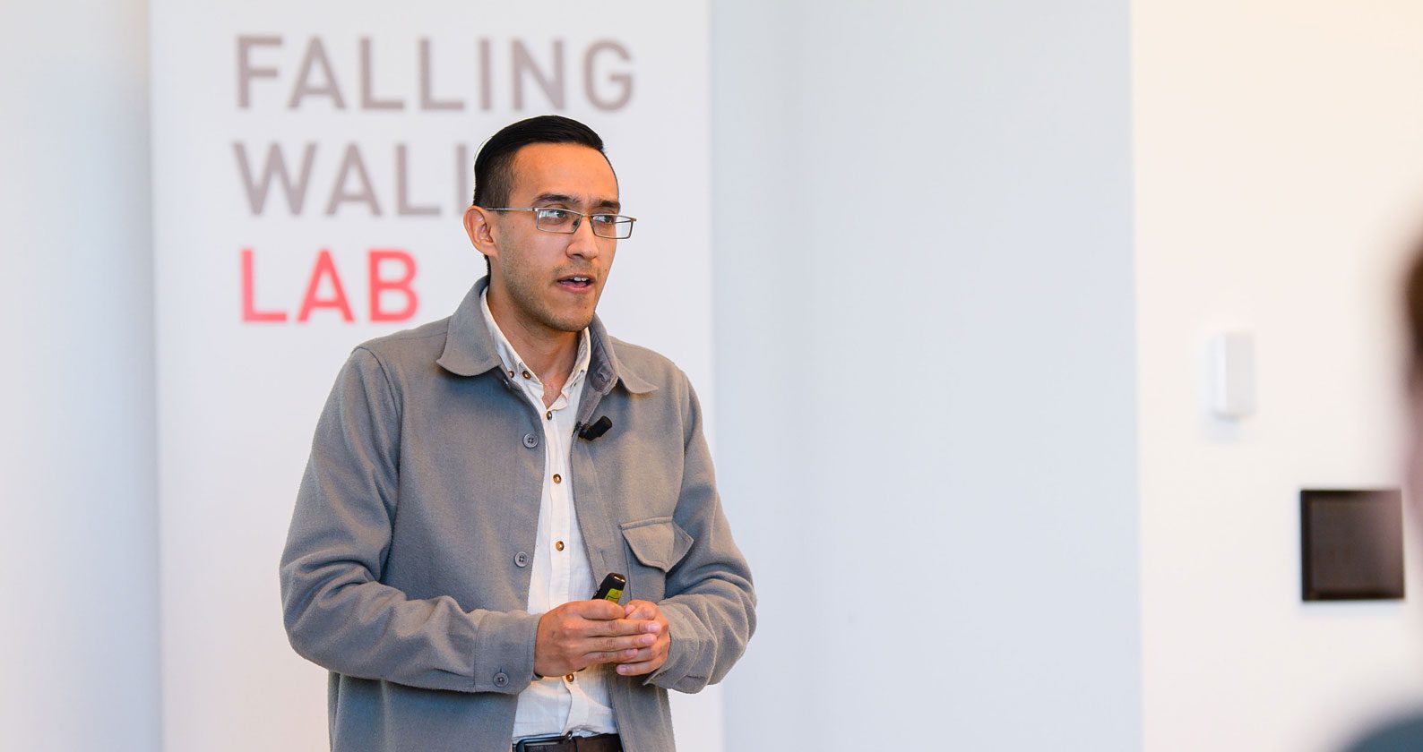 Bruno talking at a conference.