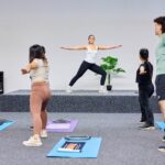 Group fitness class.